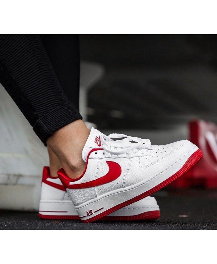nike air max 1 femme rouge,Nike Air Force 1'07 blanche rouge et or femme -  Chaussures Baskets